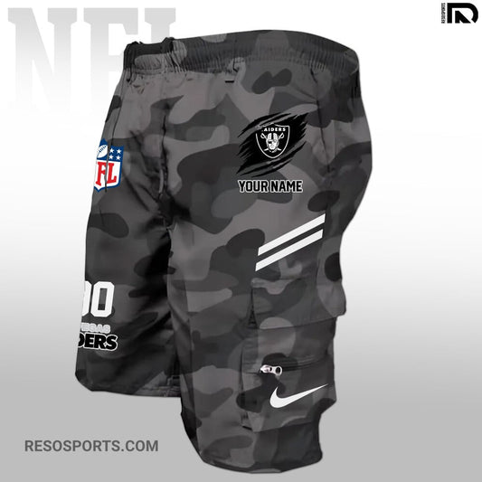 Las Vegas Raiders Personalized Multi-Pockets Man Shorts AZBTMPMS000019