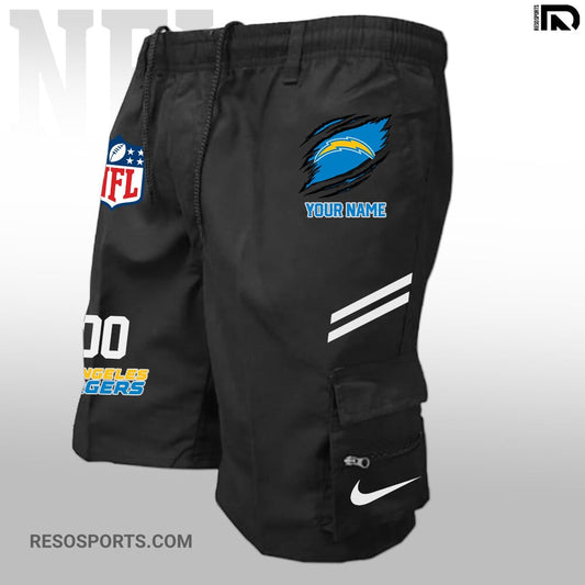 Los Angeles Chargers Personalized Multi-Pockets Man Shorts AZBTMPMS000020