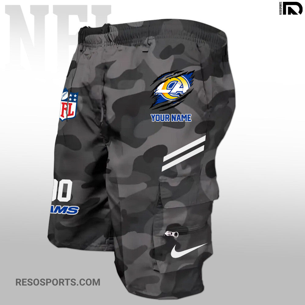 Los Angeles Rams Personalized Multi-Pockets Man Shorts AZBTMPMS000021