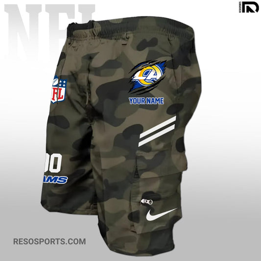 Los Angeles Rams Personalized Multi-Pockets Man Shorts AZBTMPMS000021