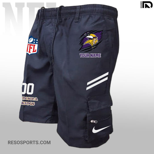 Minnesota Vikings Personalized Multi-Pockets Man Shorts AZBTMPMS000034