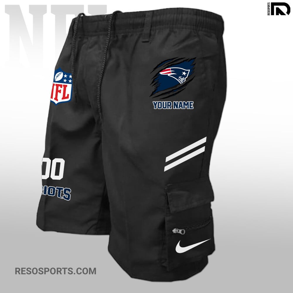 New England Patriots Personalized Multi-Pockets Man Shorts AZBTMPMS000035
