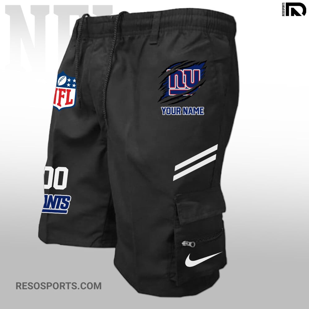 New York Giants Personalized Multi-Pockets Man Shorts AZBTMPMS000012