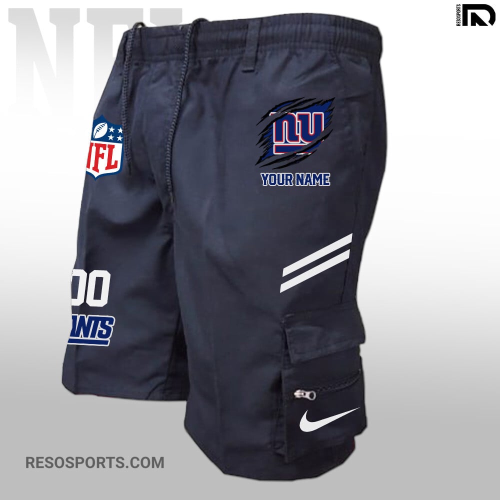 New York Giants Personalized Multi-Pockets Man Shorts AZBTMPMS000012