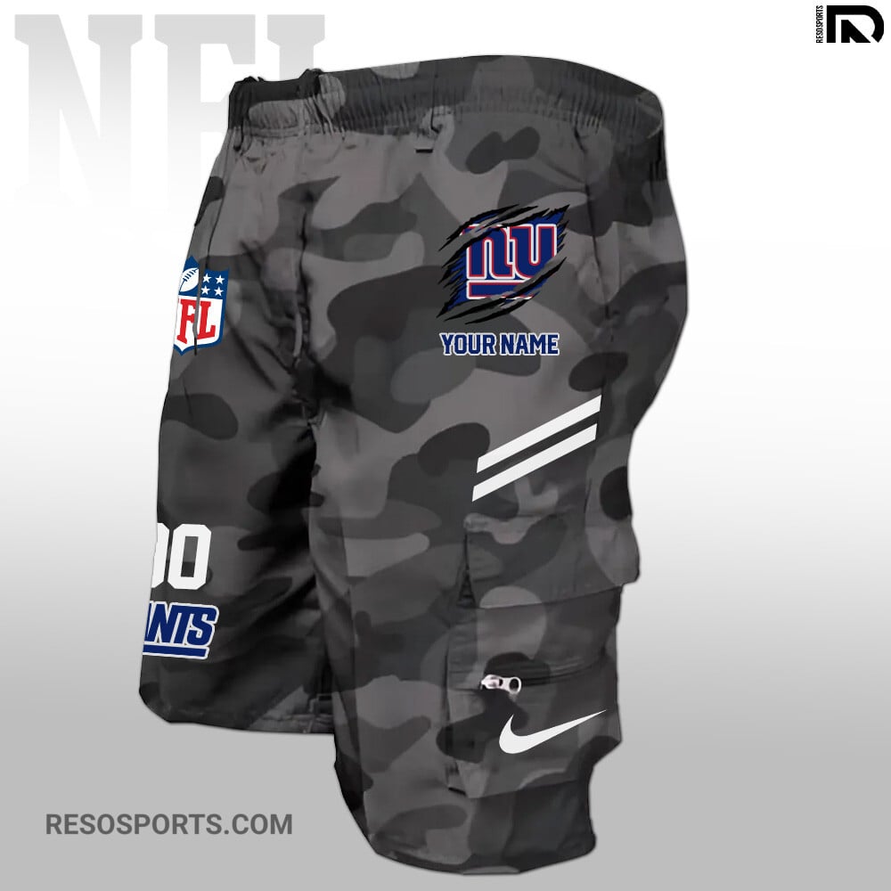 New York Giants Personalized Multi-Pockets Man Shorts AZBTMPMS000012