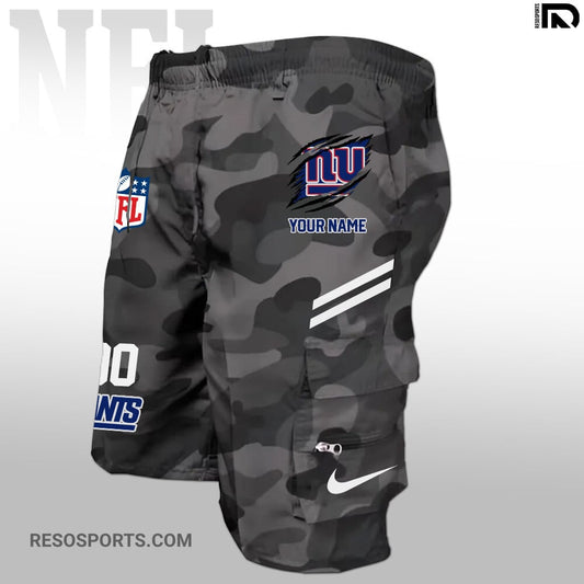 New York Giants Personalized Multi-Pockets Man Shorts AZBTMPMS000012