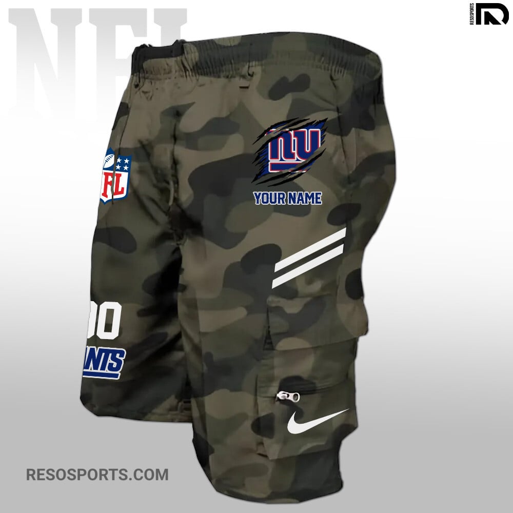 New York Giants Personalized Multi-Pockets Man Shorts AZBTMPMS000012