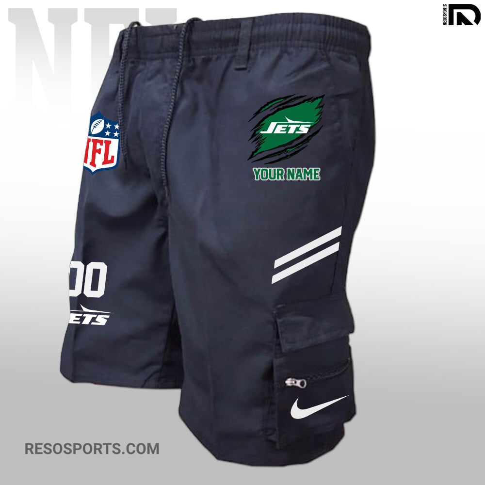New York Jets Personalized Multi-Pockets Man Shorts AZBTMPMS000013