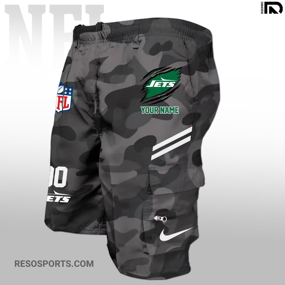 New York Jets Personalized Multi-Pockets Man Shorts AZBTMPMS000013