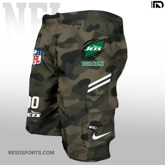 New York Jets Personalized Multi-Pockets Man Shorts AZBTMPMS000013