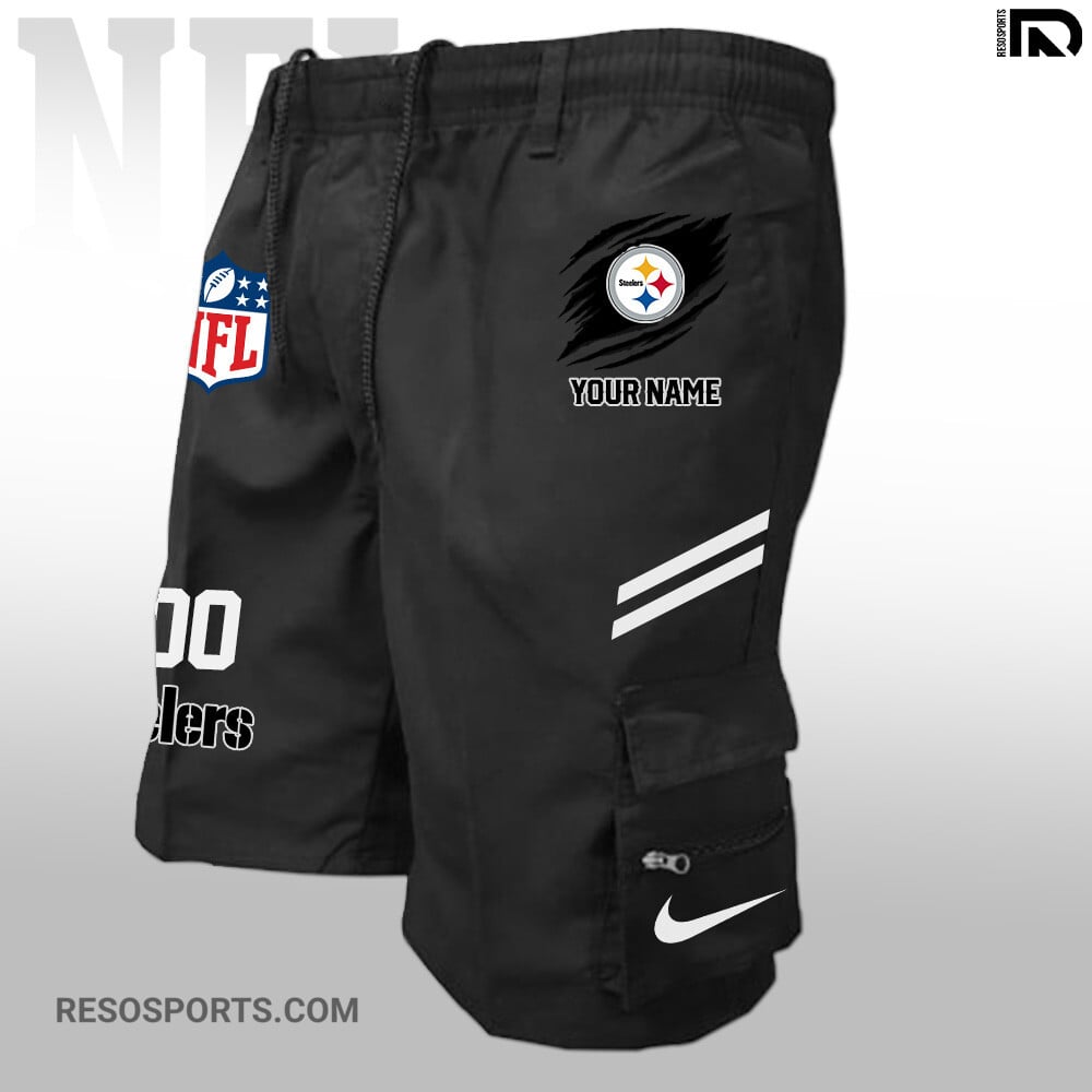 Pittsburgh Steelers Personalized Multi-Pockets Man Shorts AZBTMPMS000036