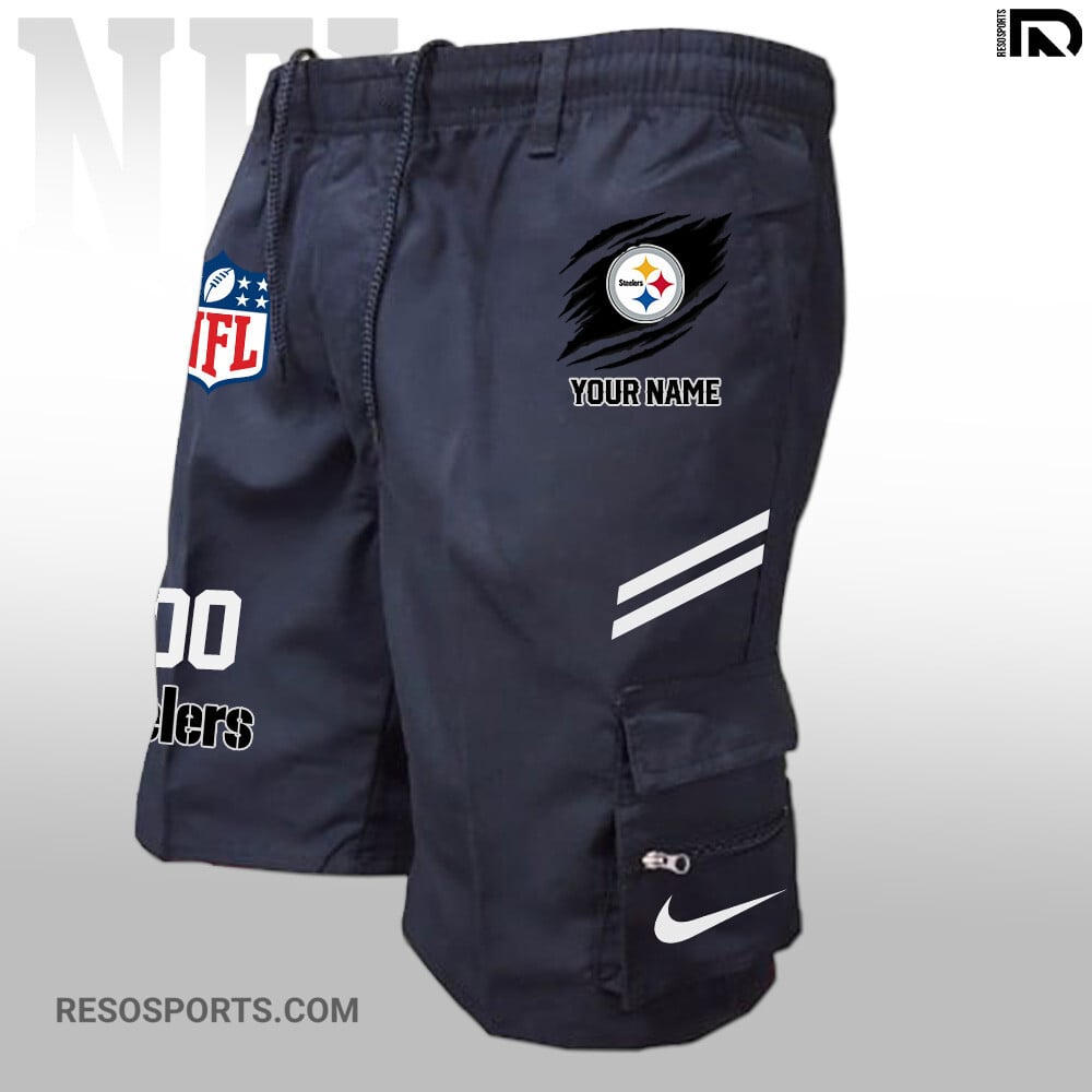 Pittsburgh Steelers Personalized Multi-Pockets Man Shorts AZBTMPMS000036