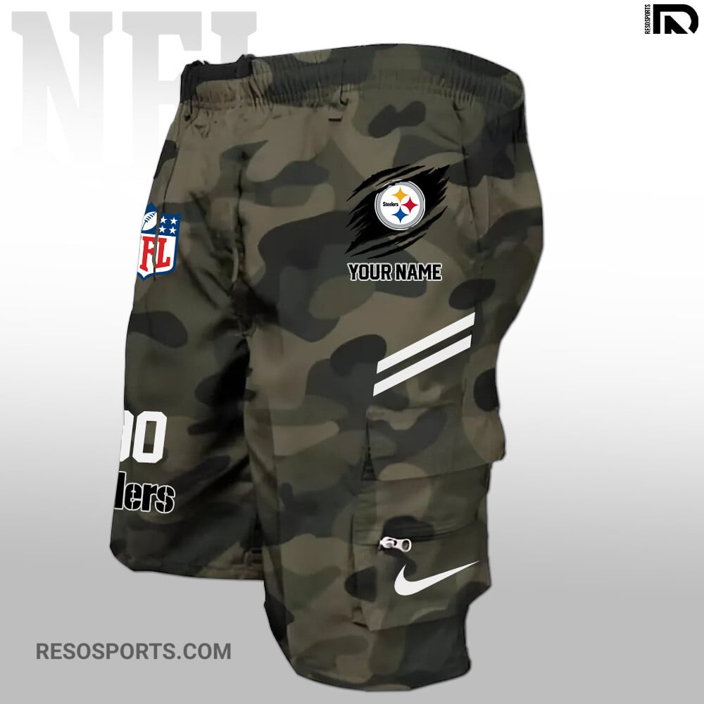 Pittsburgh Steelers Personalized Multi-Pockets Man Shorts AZBTMPMS000036