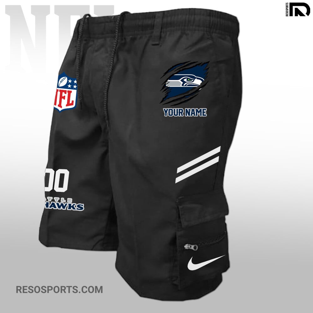 Seattle Seahawks Personalized Multi-Pockets Man Shorts AZBTMPMS000002