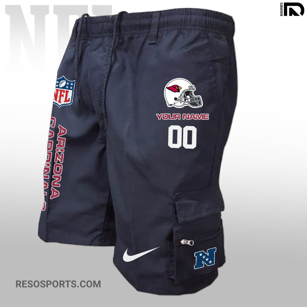 Arizona Cardinals Personalized Multi-Pockets Man Shorts AZBTMPMS000006