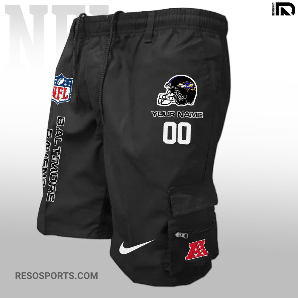 Baltimore Ravens Personalized Multi-Pockets Man Shorts AZBTMPMS000008