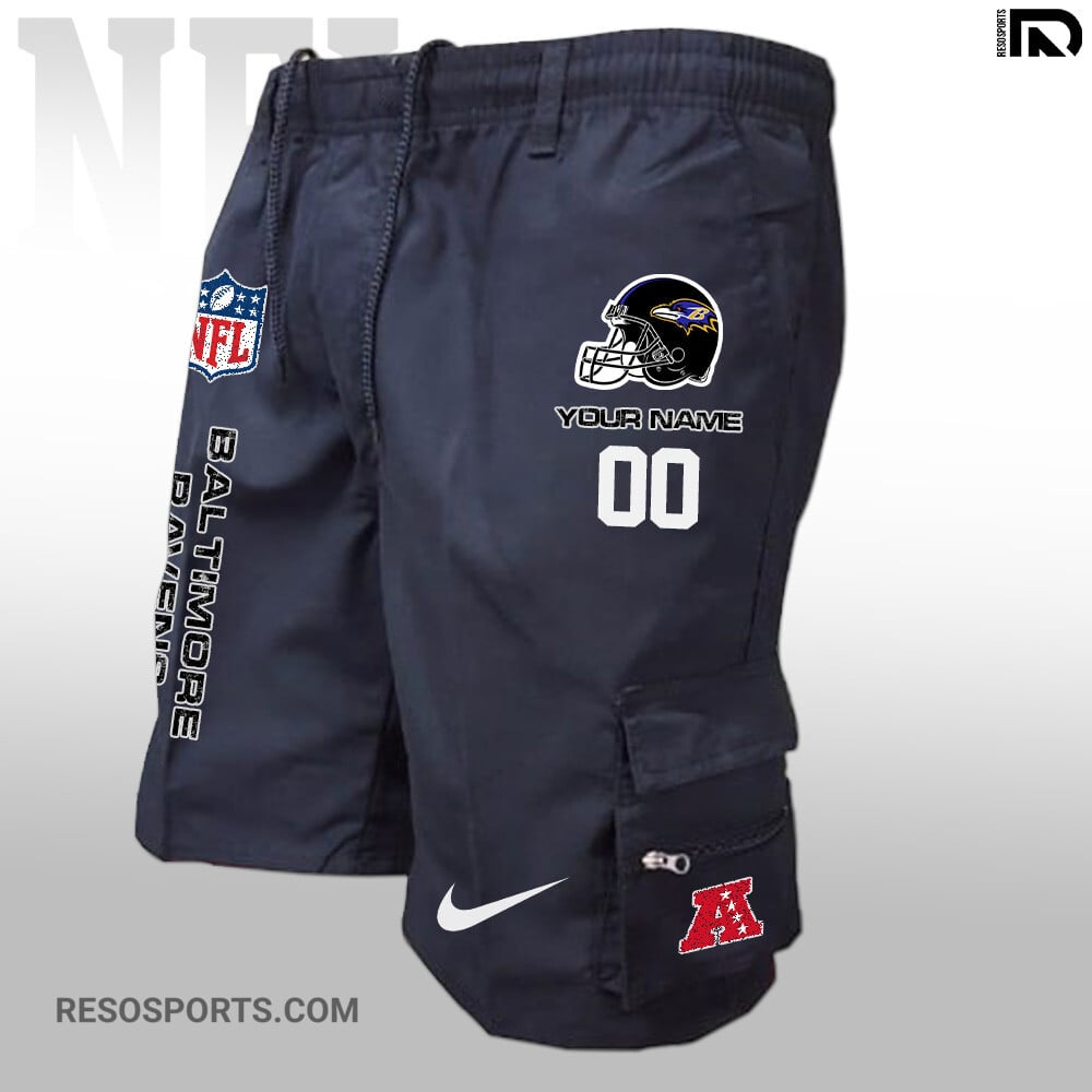Baltimore Ravens Personalized Multi-Pockets Man Shorts AZBTMPMS000008