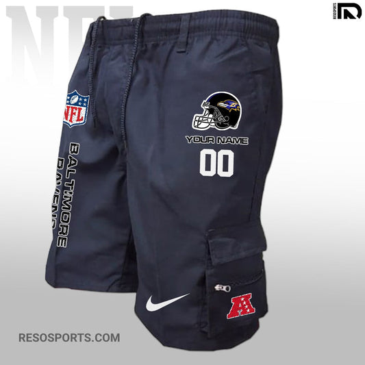 Baltimore Ravens Personalized Multi-Pockets Man Shorts AZBTMPMS000008