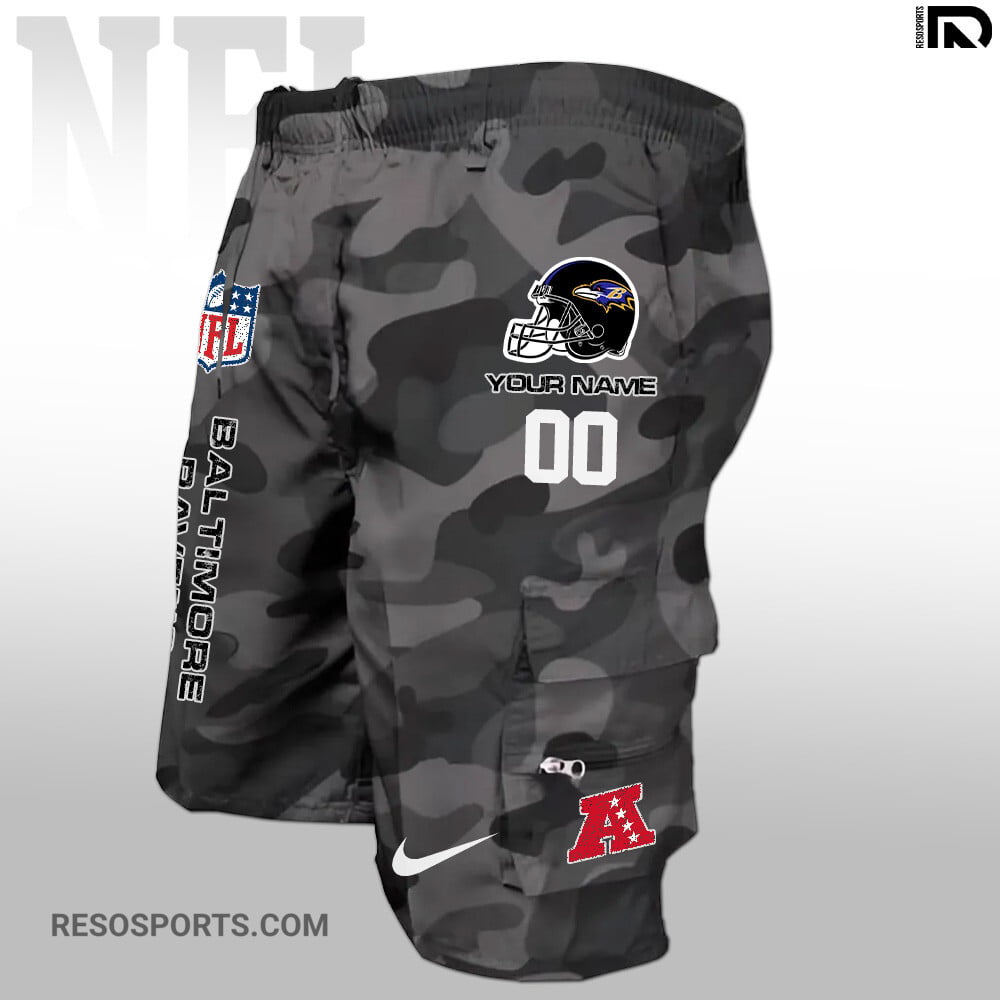 Baltimore Ravens Personalized Multi-Pockets Man Shorts AZBTMPMS000008