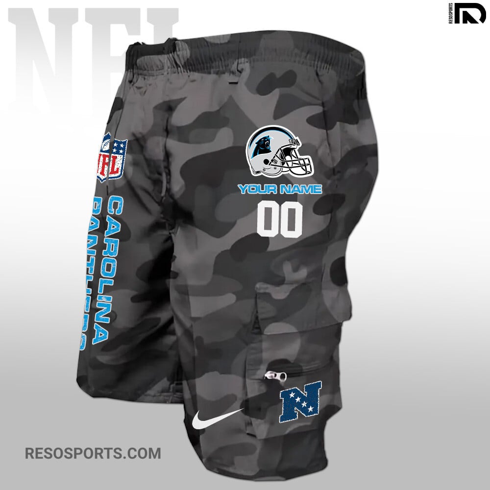 Carolina Panthers Personalized Multi-Pockets Man Shorts AZBTMPMS000037