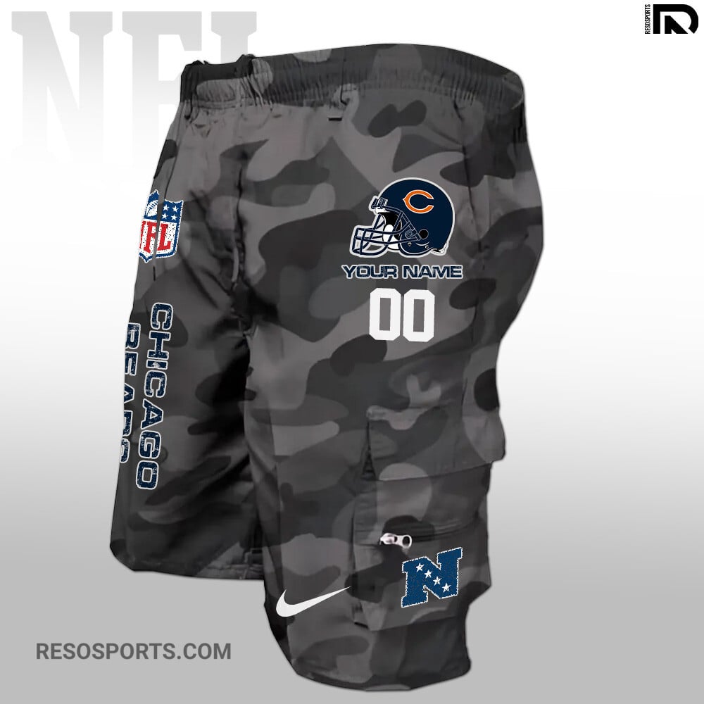 Chicago Bears Personalized Multi-Pockets Man Shorts AZBTMPMS000038