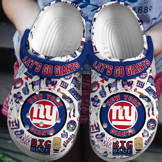 New York Giants Clogs Shoes AZBTCL000026