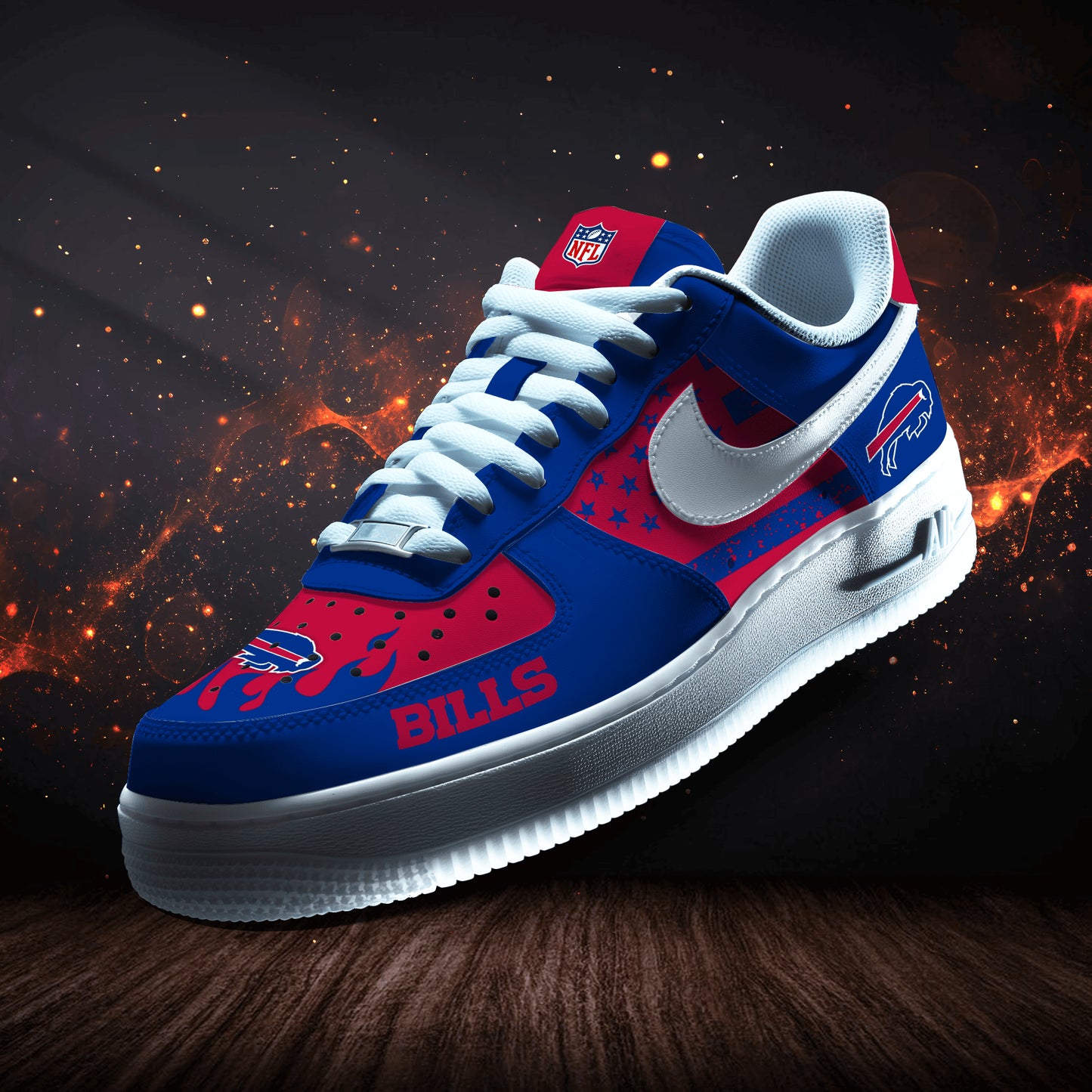 Buffalo Bills  Personalized  AF1-1 Logo Pattern Sneakers AZBTAF1000359