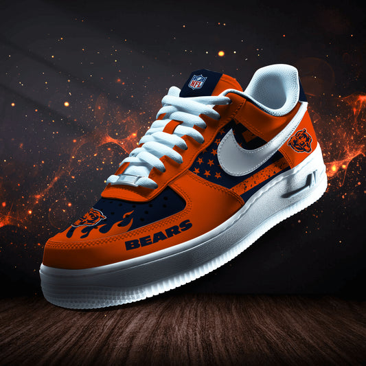 Chicago Bears Personalized  AF1-1 Logo Pattern Sneakers AZBTAF1000362