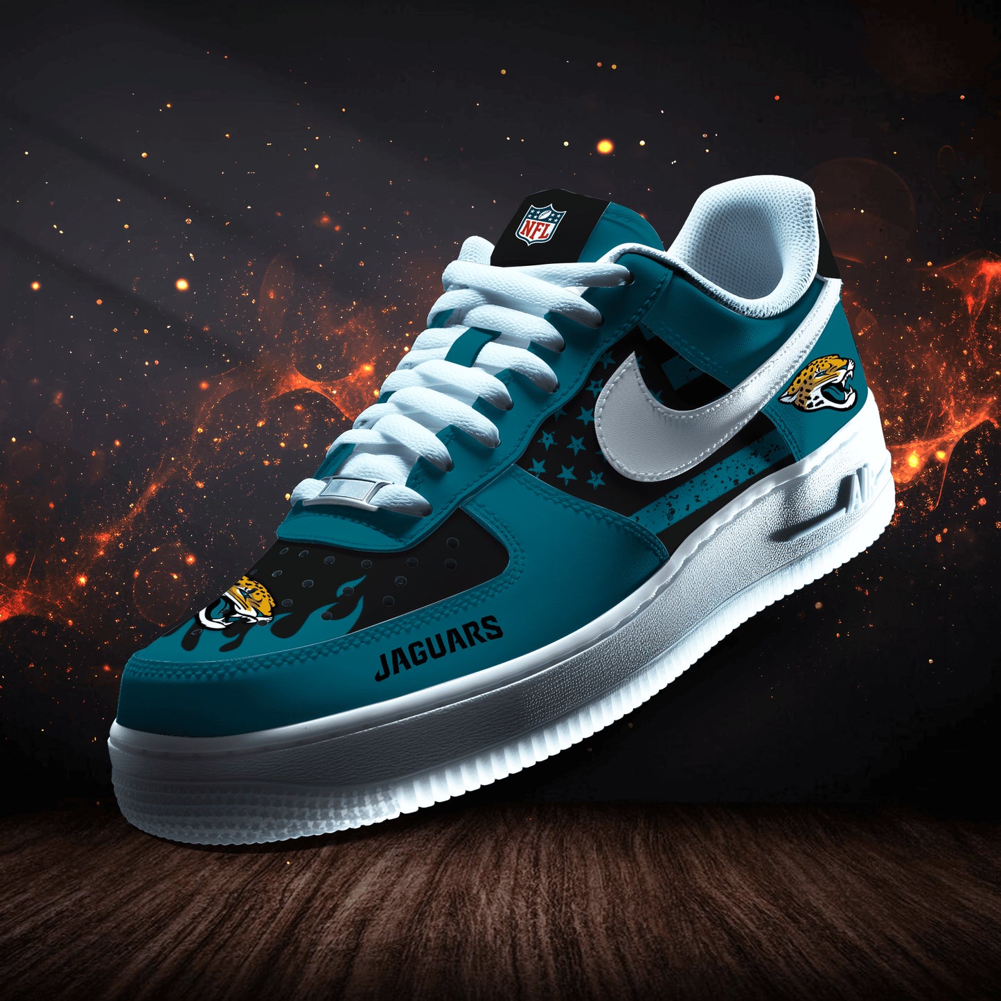 Jacksonville Jaguars Personalized  AF1-1 Logo Pattern Sneakers AZBTAF1000368