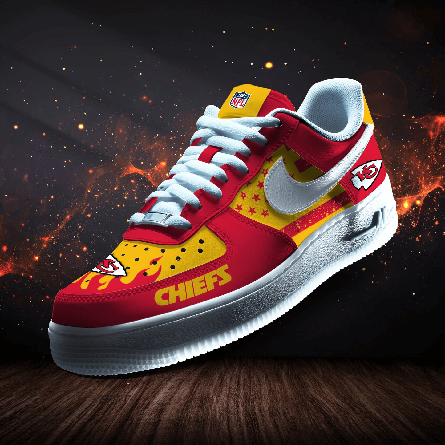 Kansas City Chiefs Personalized  AF1-1 Logo Pattern Sneakers AZBTAF1000373