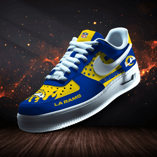 Los Angeles Rams Personalized  AF1-1 Logo Pattern Sneakers AZBTAF1000307