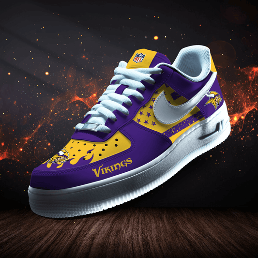 Minnesota Vikings Personalized  AF1-1 Logo Pattern Sneakers AZBTAF1000308