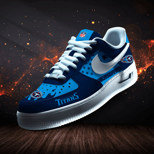 Tennessee Titans Personalized  AF1-1 Logo Pattern Sneakers AZBTAF1000317
