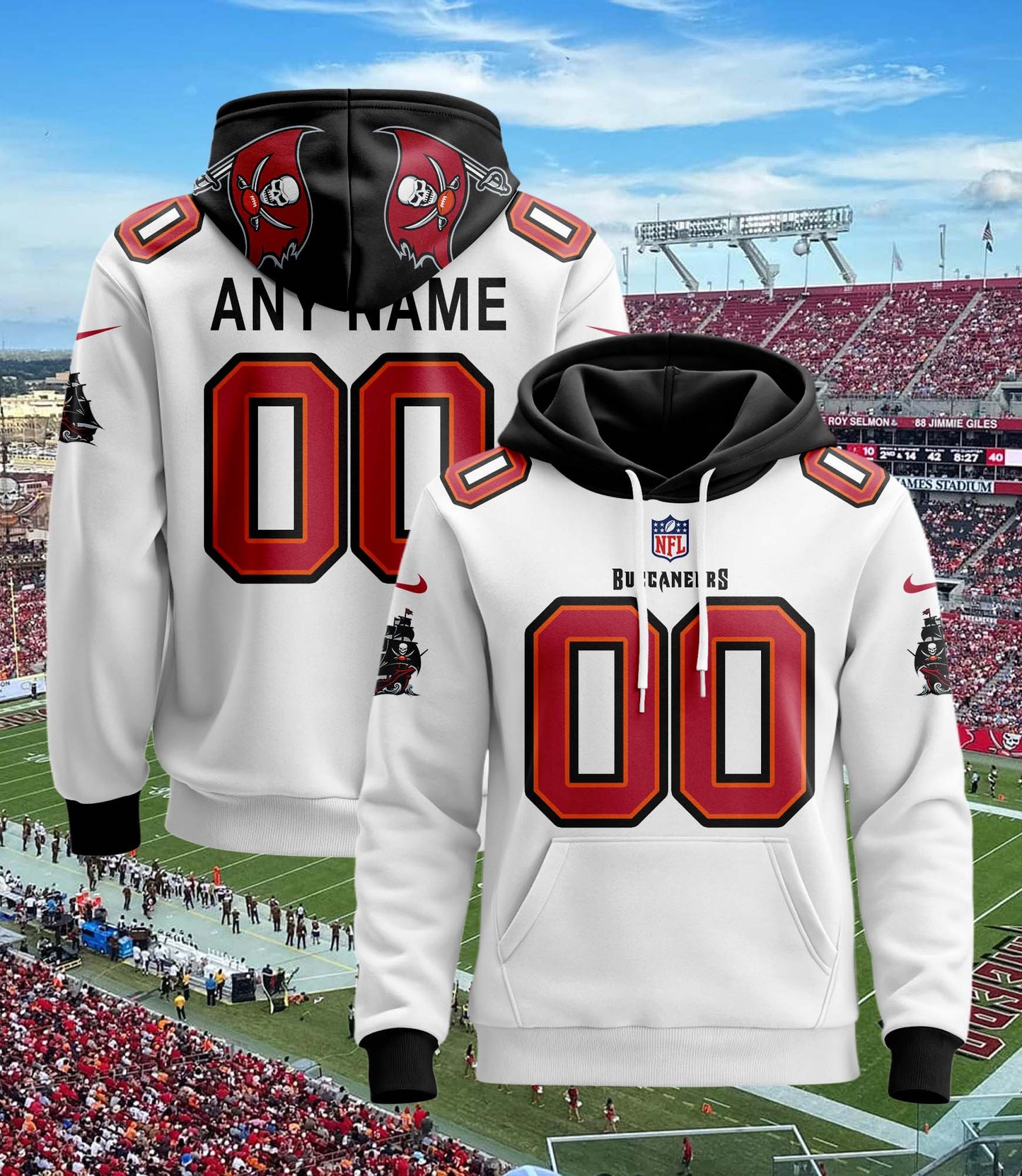 Tampa Bay Buccaneers New Personalized Football Hoodie Style Jersey AZBTJSHD000020