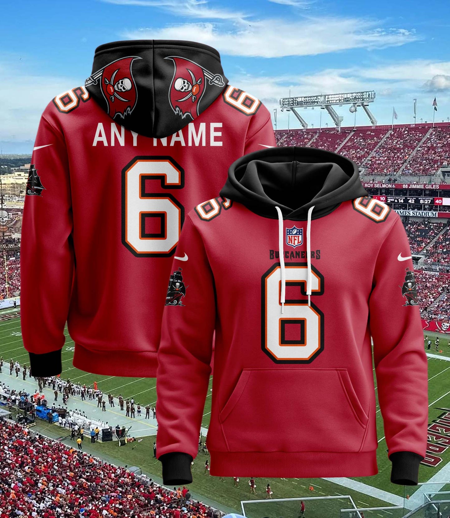 Tampa Bay Buccaneers New Personalized Football Hoodie Style Jersey AZBTJSHD000018