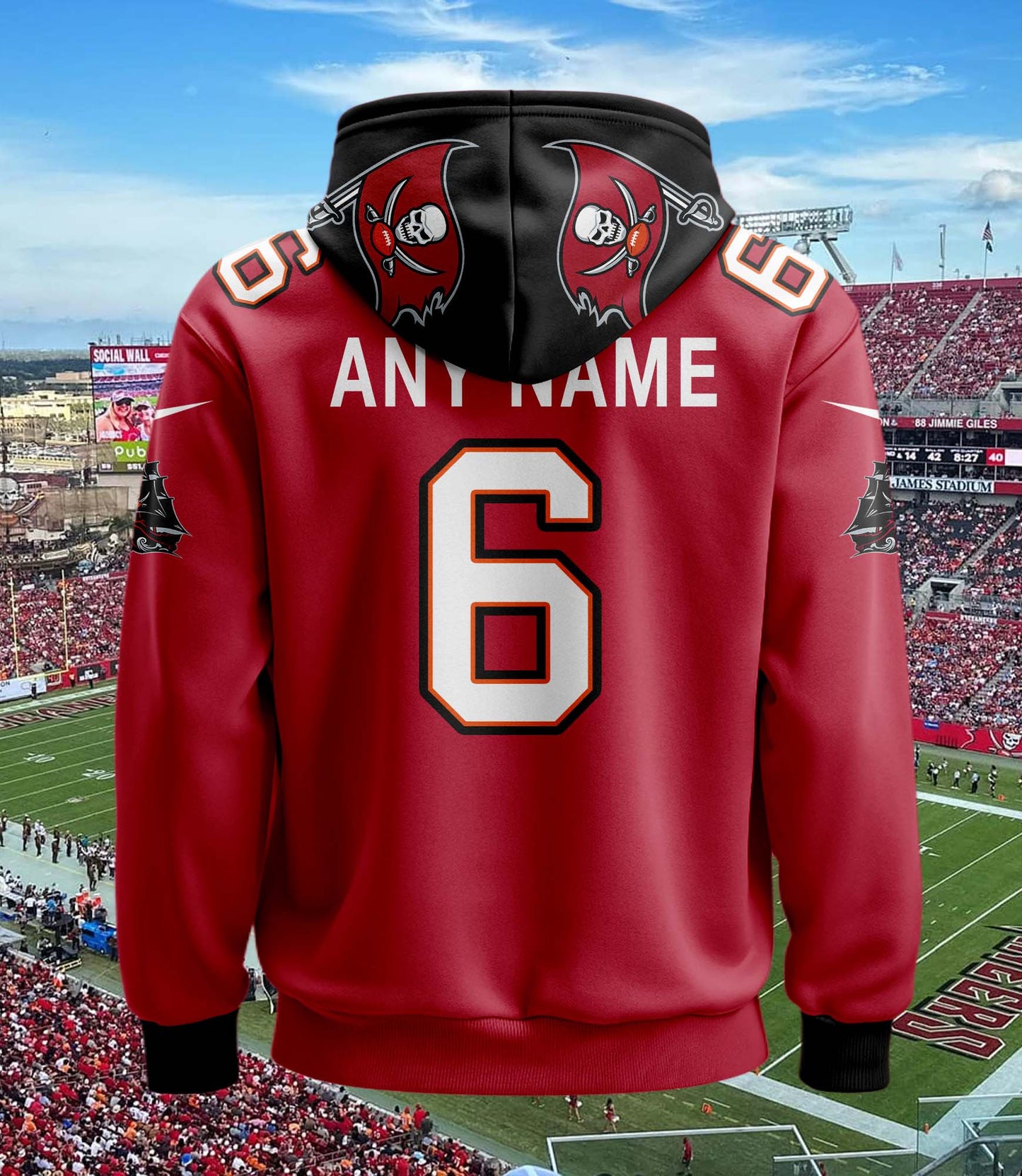 Tampa Bay Buccaneers New Personalized Football Hoodie Style Jersey AZBTJSHD000018