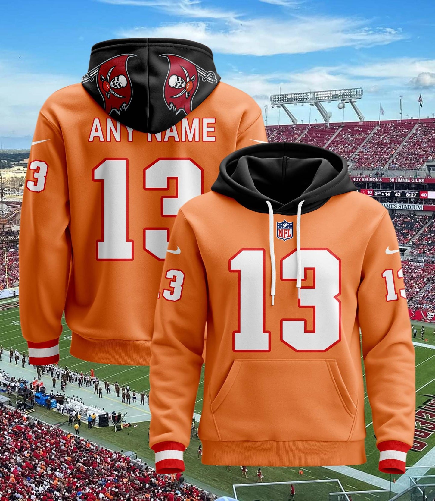 Tampa Bay Buccaneers New Personalized Football Hoodie Style Jersey AZBTJSHD000019