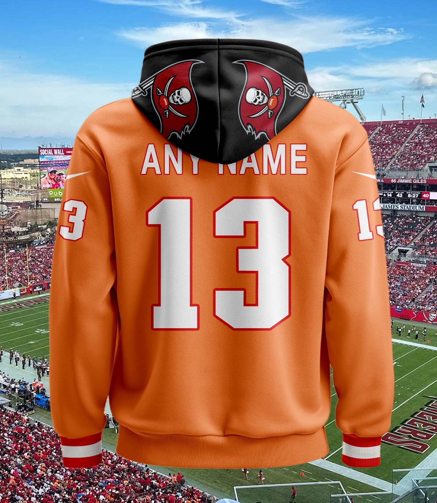 Tampa Bay Buccaneers New Personalized Football Hoodie Style Jersey AZBTJSHD000019