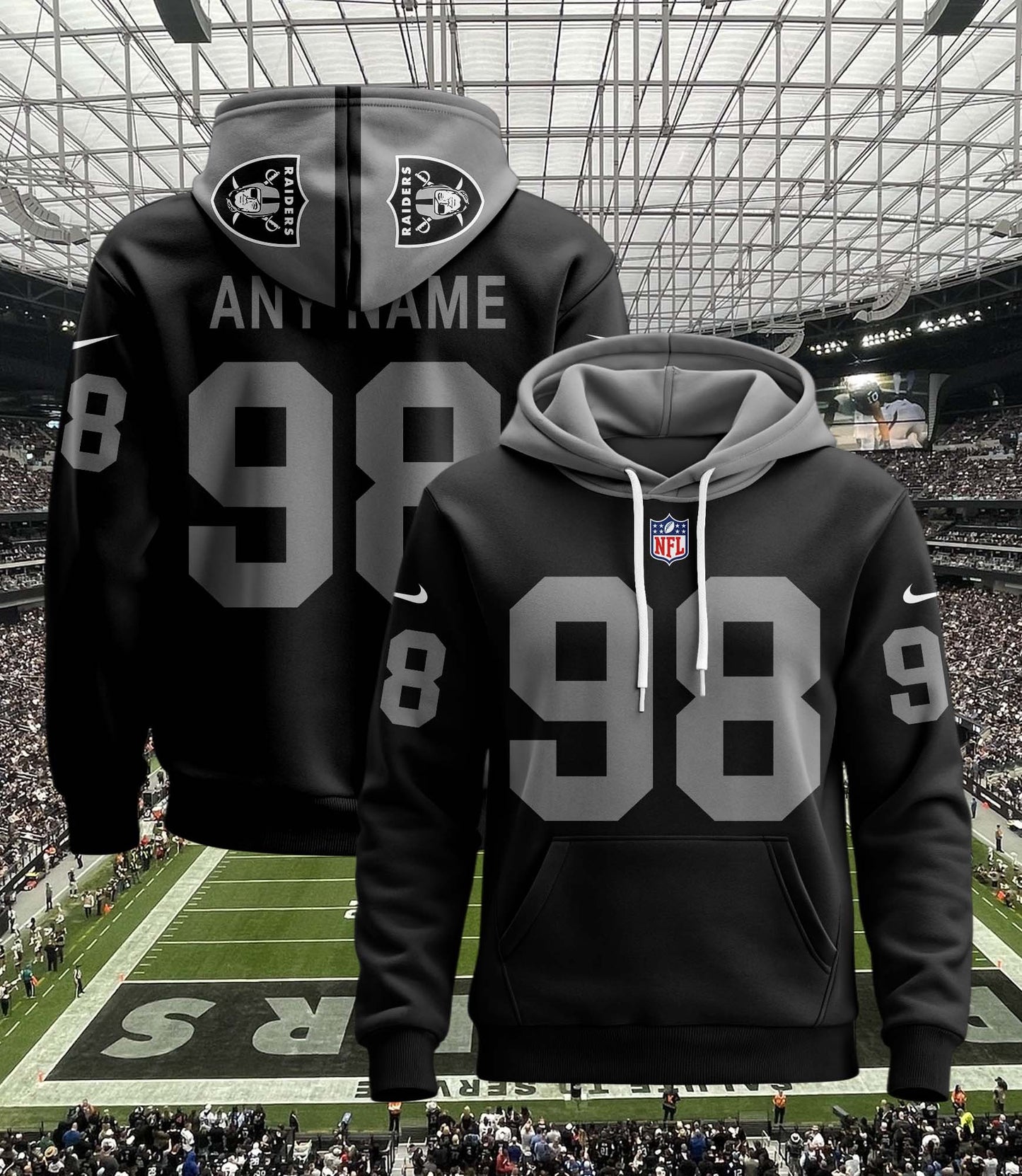 Las Vegas Raiders New Personalized Football Hoodie Style Jersey AZBTJSHD000078