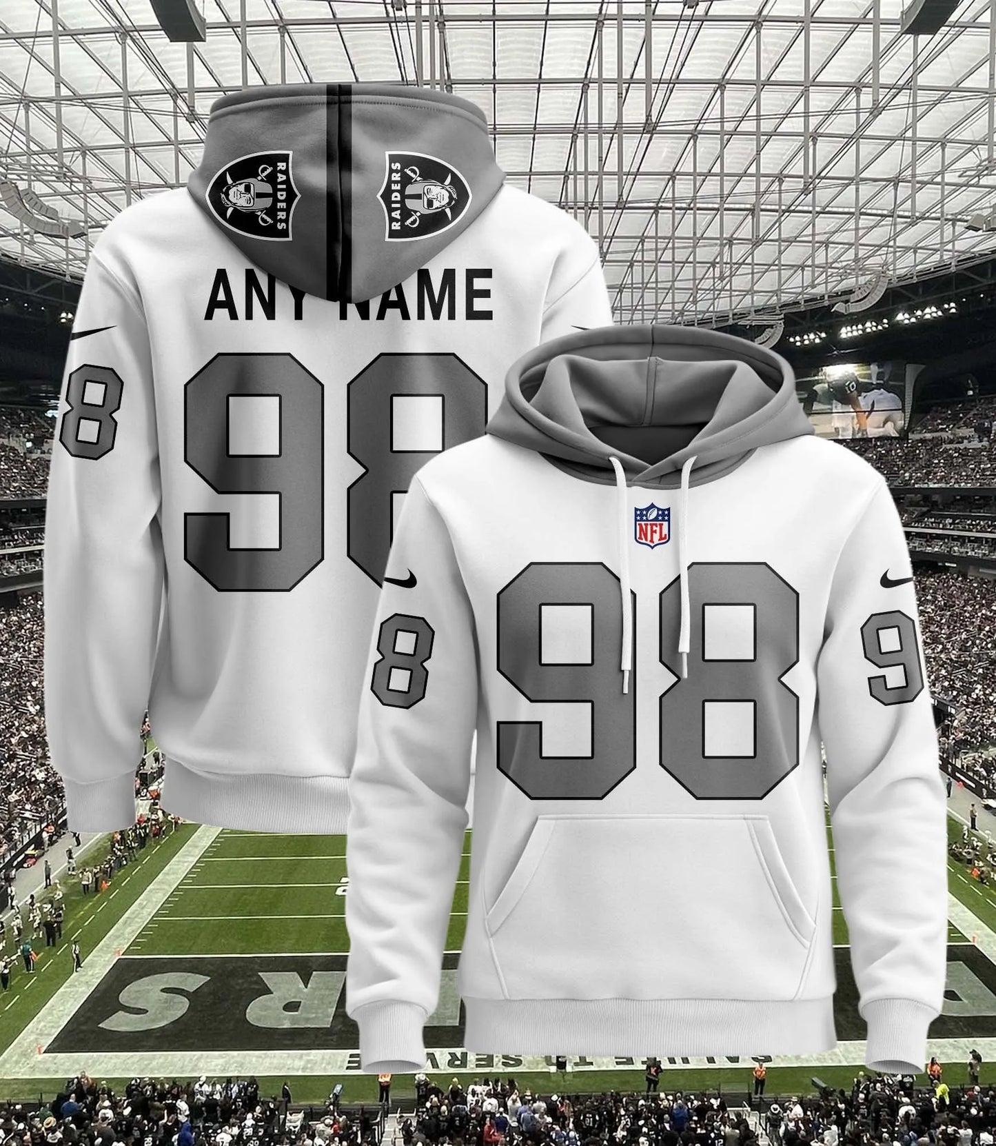 Las Vegas Raiders New Personalized Football Hoodie Style Jersey AZBTJSHD000077