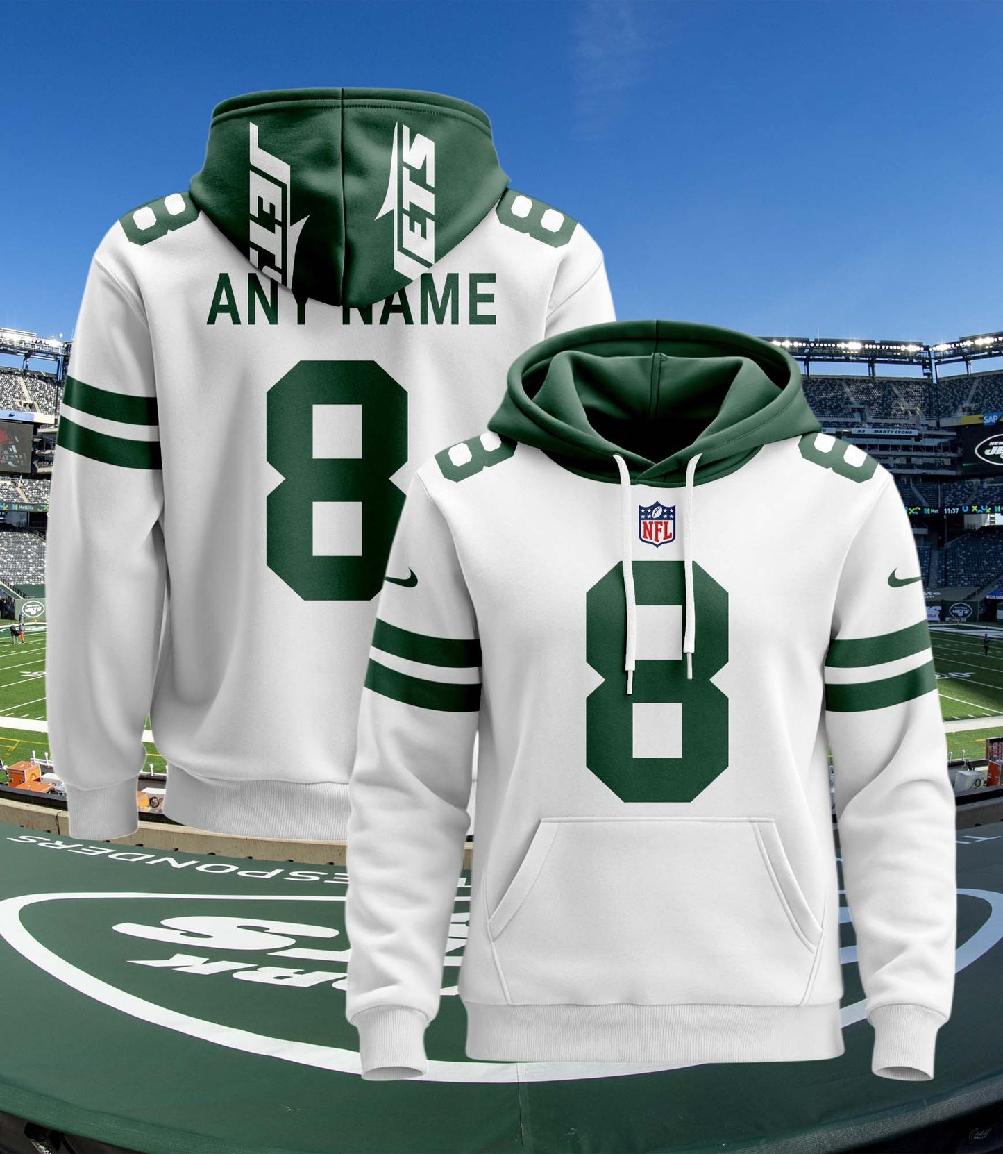 New York Jets New Personalized Football Hoodie Style Jersey AZBTJSHD000008