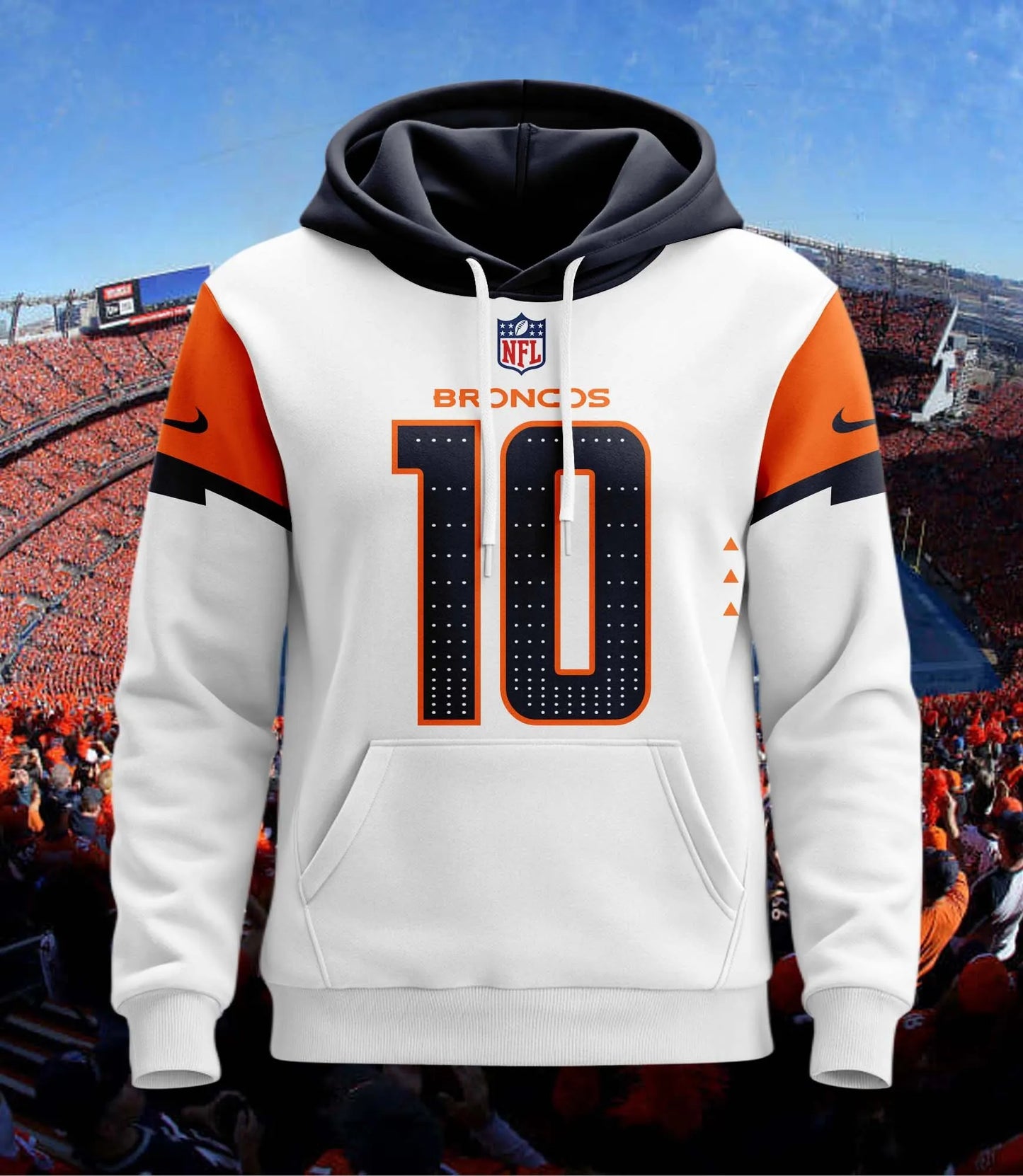 Denver Broncos New Personalized Football Hoodie Style Jersey AZBTJSHD000071