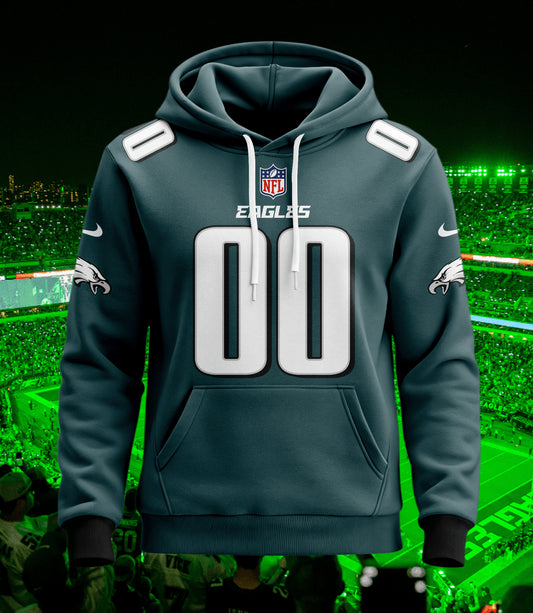 Philadelphia Eagles New Personalized Football Hoodie Style Jersey AZBTJSHD000011