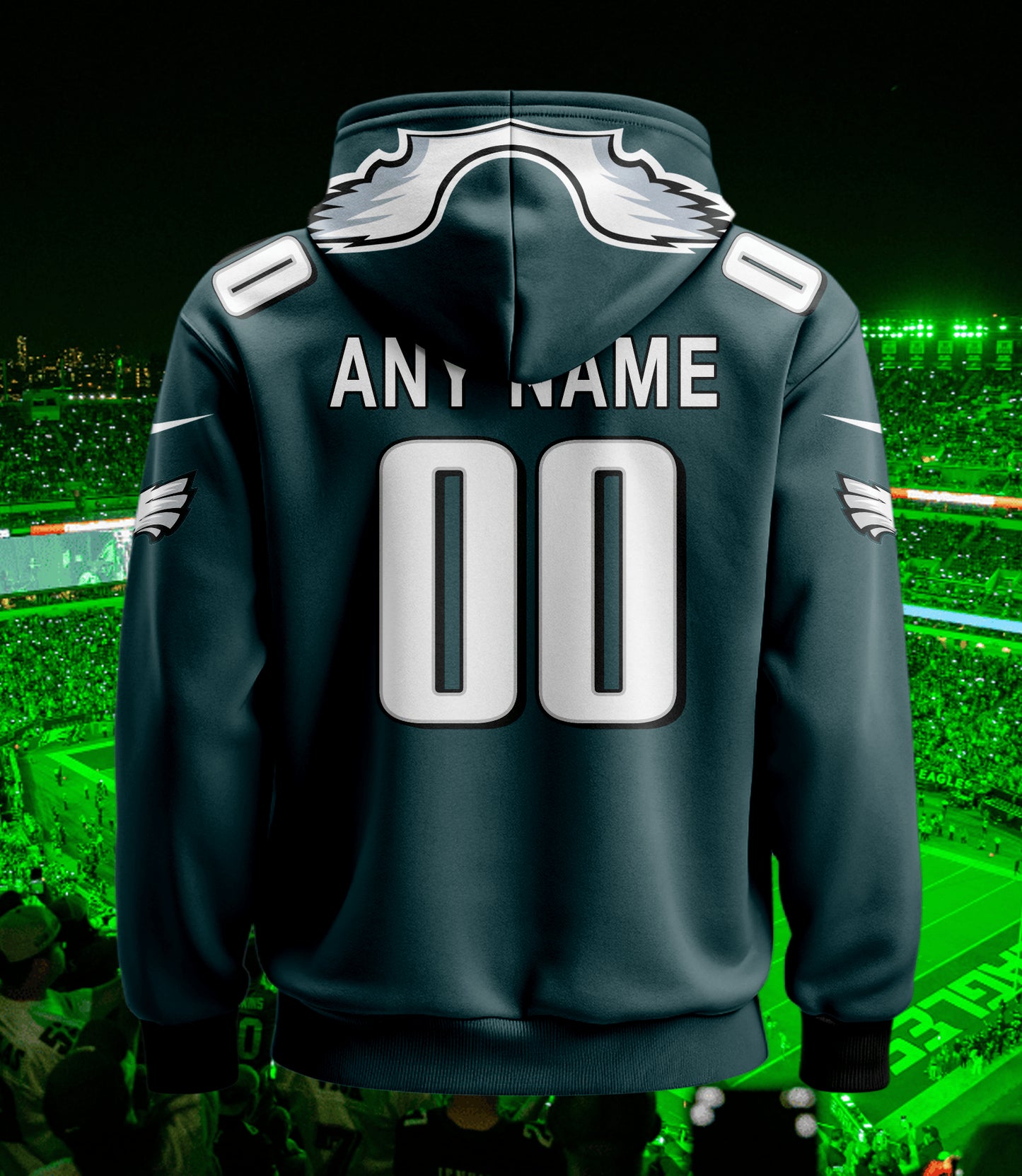 Philadelphia Eagles New Personalized Football Hoodie Style Jersey AZBTJSHD000011