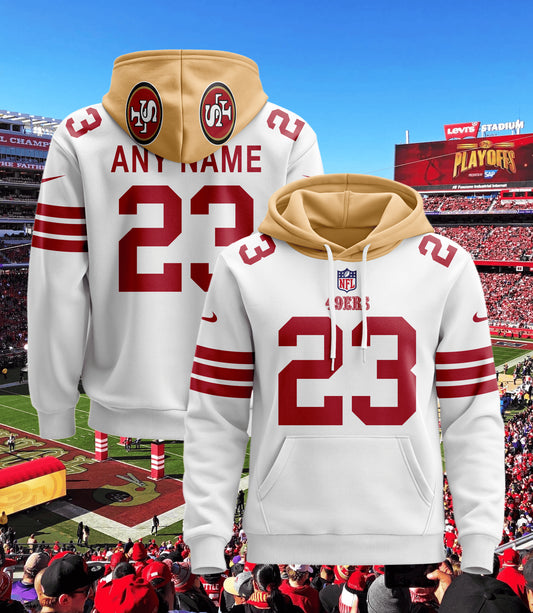 San Francisco 49ers New Personalized Football Hoodie Style Jersey AZBTJSHD000013