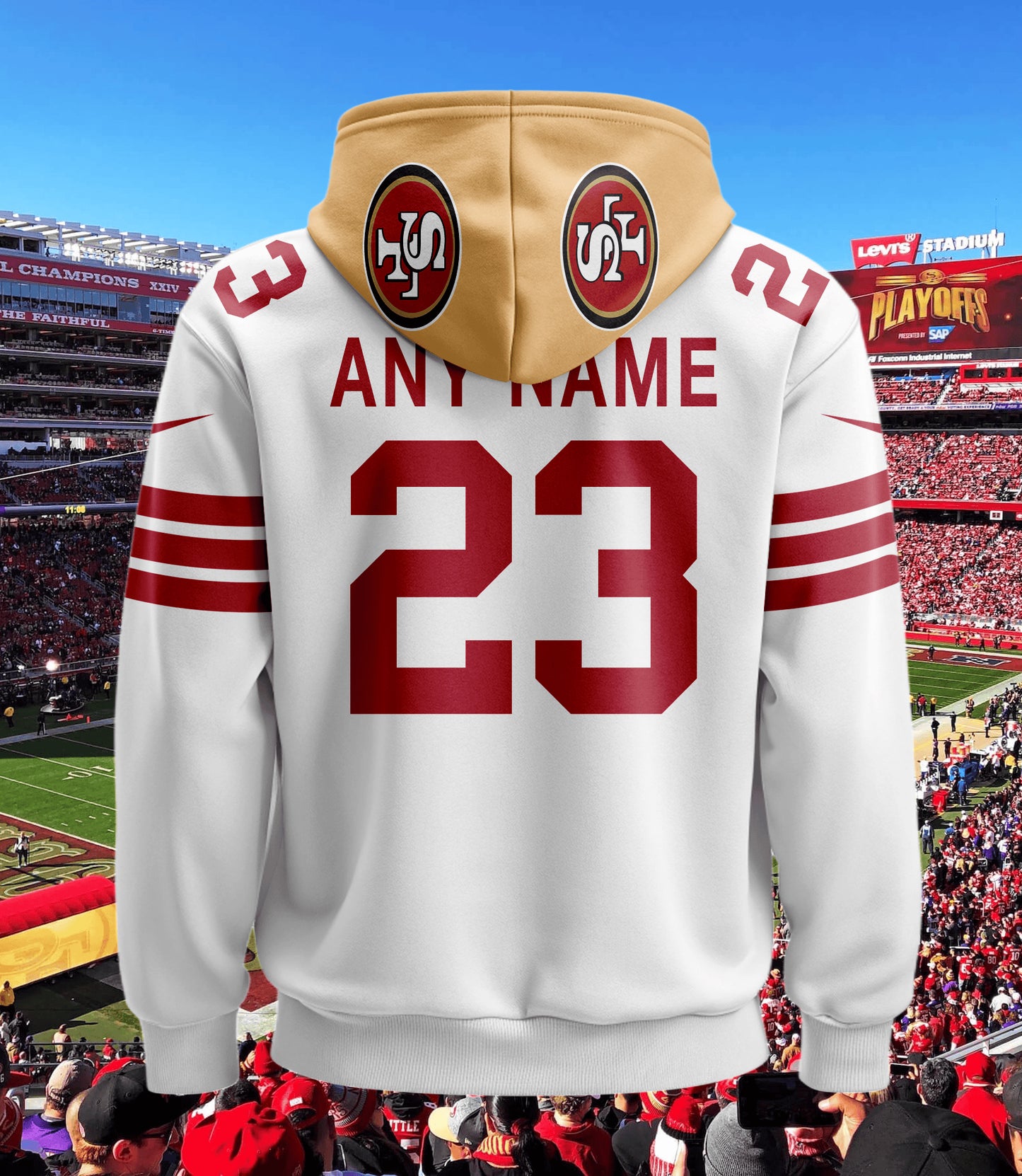 San Francisco 49ers New Personalized Football Hoodie Style Jersey AZBTJSHD000013