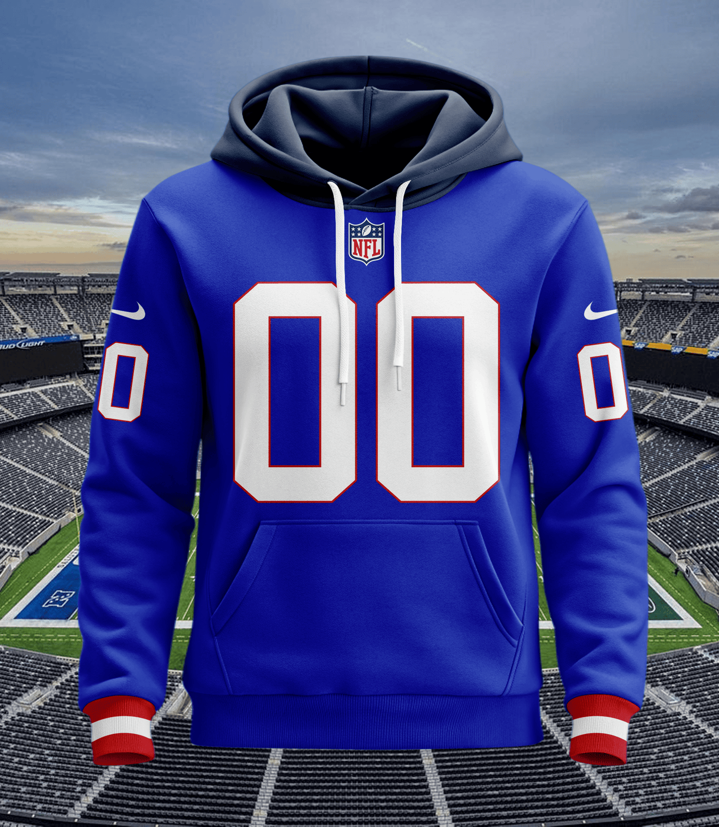 New York Giants New Personalized Football Hoodie Style Jersey AZBTJSHD000007