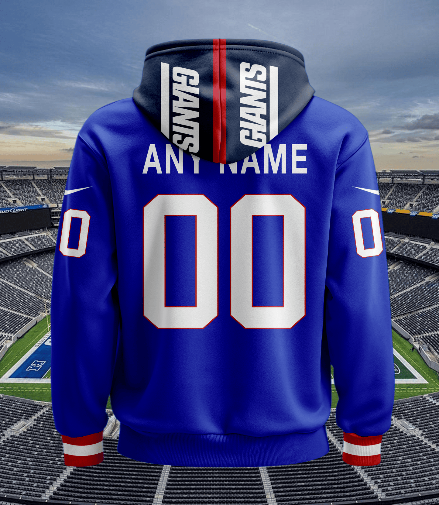 New York Giants New Personalized Football Hoodie Style Jersey AZBTJSHD000007