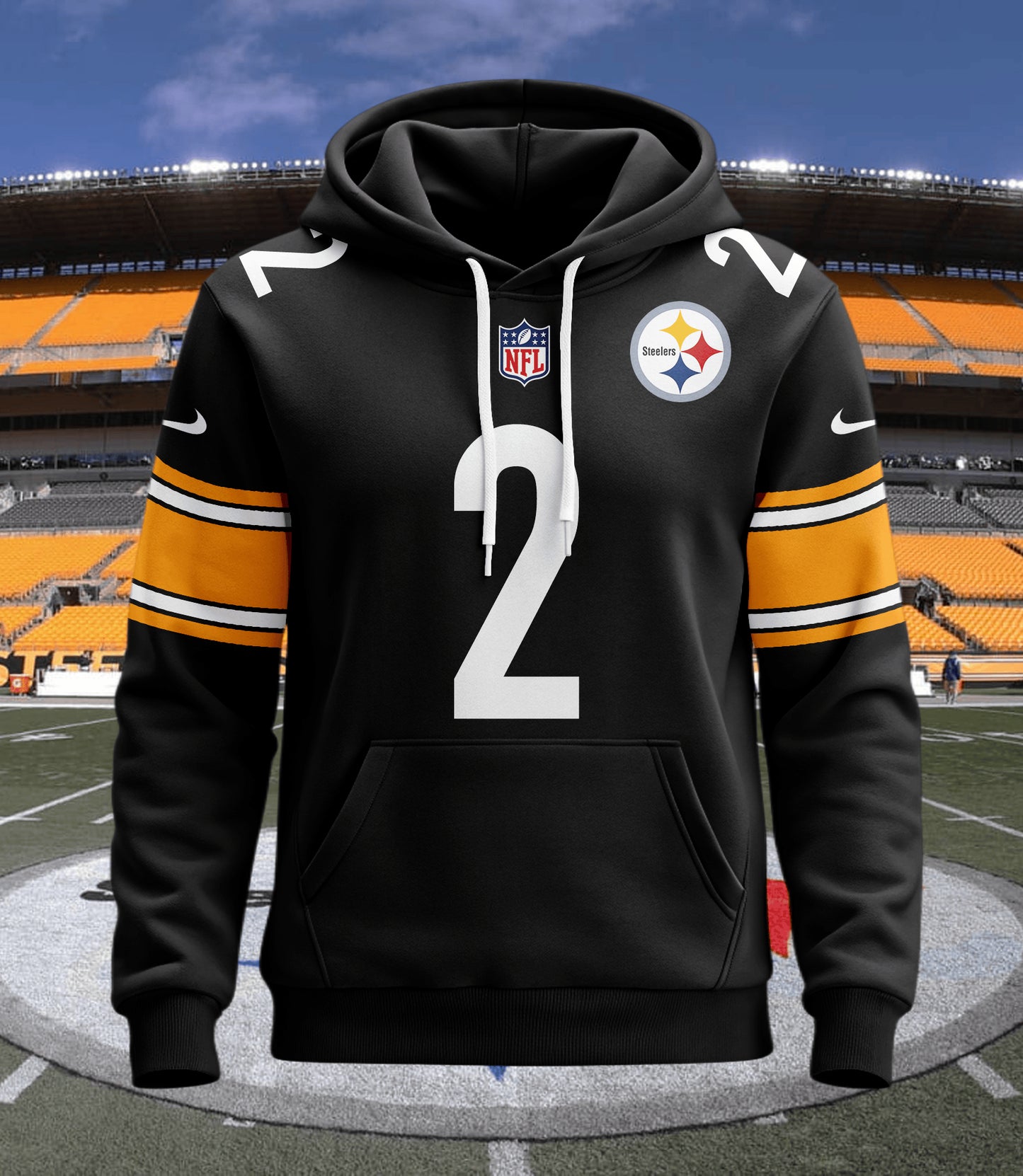 Pittsburgh Steelers New Personalized Football Hoodie Style Jersey AZBTJSHD000012