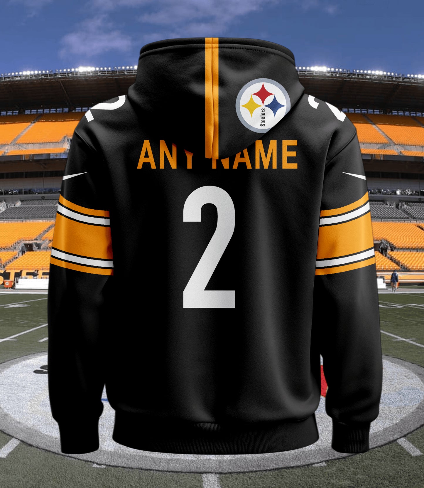 Pittsburgh Steelers New Personalized Football Hoodie Style Jersey AZBTJSHD000012